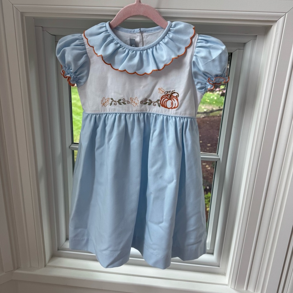 Bell Bird Autumnal Pumpkins Girls Dress Size 5